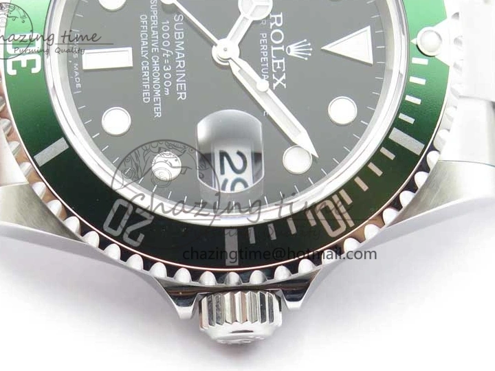 0512 Neat Submariner 16610 LV Green No Rehaut Engraving 904L Steel ARF1:1 Best Edition on SS Bracelet SH 2955